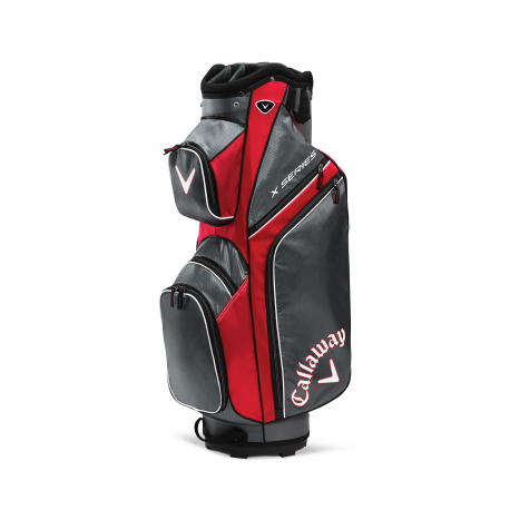 Callaway X Series Cart Bag - Red/Titanium/White