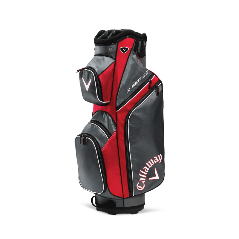 Callaway X Series Cart Bag Red/Titanium/White Malevil