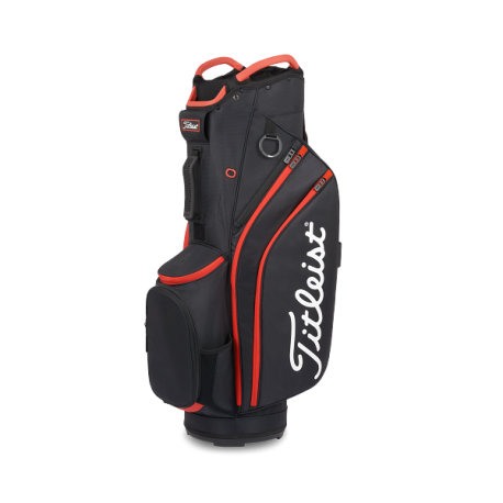 Titleist Cart 14 Bag - Black/Black/Red