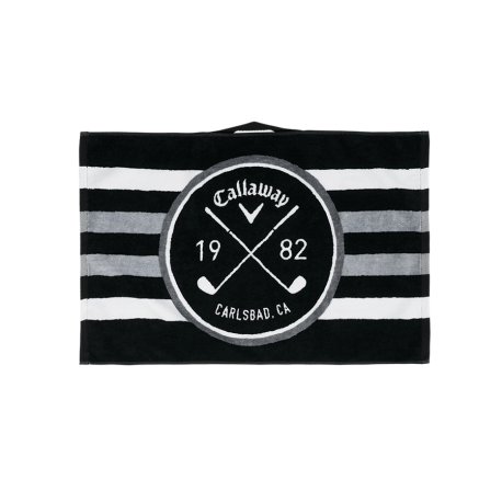 Callaway Cart Towel 24x16 - Black/White/Charcoal