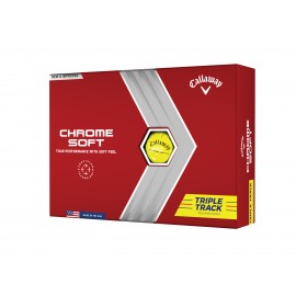 Callaway Chrome Soft 22 Triple Track Yellow golfové míčky žluté, 12 ks