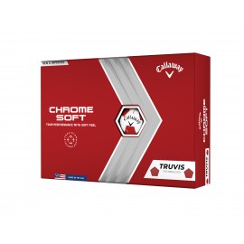 Callaway Chrome Soft 22 Truvis White/Red golfové míčky, 12 ks