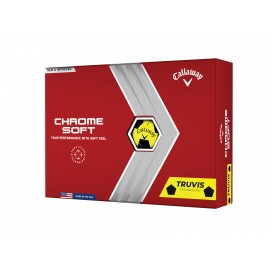 Callaway Chrome Soft 22 Truvis Yellow/Black golfové míčky, 12 ks