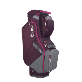 Ping Traverse Cart Bag - Garnet/Heather Grey/Magenta