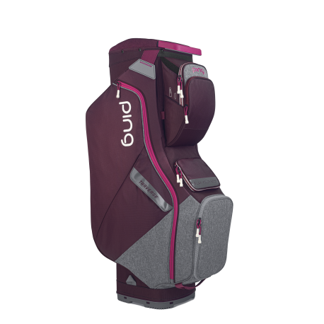 Ping Traverse Cart Bag - Garnet/Heather Grey/Magenta