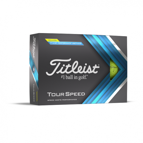 Titleist Tour Speed Yellow 2022 golfové míčky žluté, 12 ks