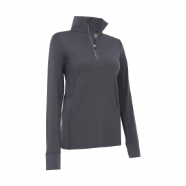 Callaway Space Dye Heather AquapelThermal 1/4 Zip dámská golfová mikina - Ebony Heather