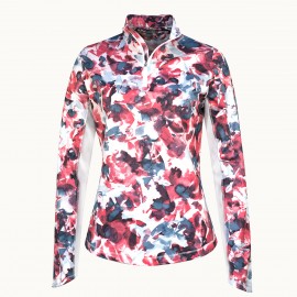 Callaway Brushed Floral Printed Sun Protection Top - Fruit Dove