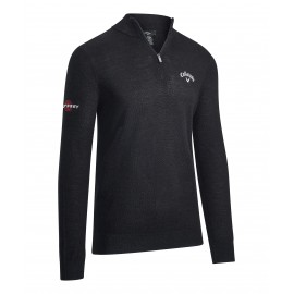 Callaway 1/4 Blended Merino pánský golfový svetr - Black Ink