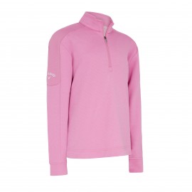 Callaway Girls Waffle Fleece dívčí golfová mikina - Pink Sunset