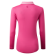 FootJoy Houndstooth Trim 3/4 Sleeve dámské golfové polo - Pink