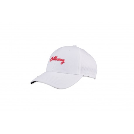 Callaway Stitch Magnet dámská golfová kšiltovka - White/Coral