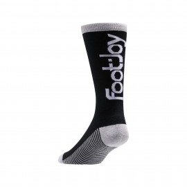 FootJoy ProDry Heritage Crew pánské golfové ponožky - Black/Grey