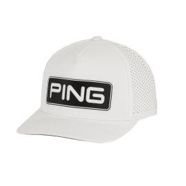 Ping Tour Vented Delta Cap pánská golfová kšiltovka - White