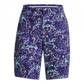 Under Armour Printed Short dámské golfové kraťasy - Sonar Blue/Baja Blue/Metallic Silver