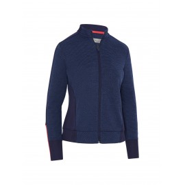 Callaway Full Zip Hexagon Heather Fleece dámská golfová mikina - Dark Navy