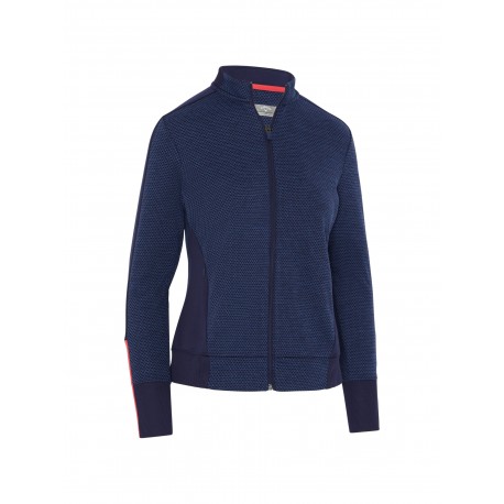 Callaway Full Zip Hexagon Heather Fleece dámská golfová mikina - Dark Navy