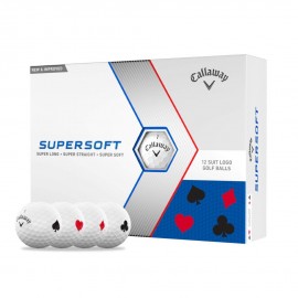 Callaway Supersoft 23 Suits golfové míčky bílé, 12 ks