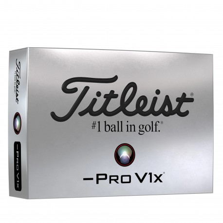 Titleist Pro V1x 2019 Left Dash golfové míčky bílé, 12 ks