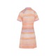 Callaway Striped Short Sleeve dámské golfové šaty - Papaya