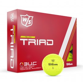 Wilson Staff Triad golfové míčky žluté, 12 ks