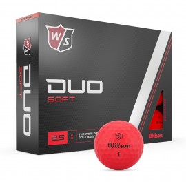 Wilson Staff Duo Soft golfové míčky červené, 12 ks