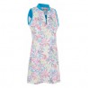 Callaway Chevron Floral Sleeveless dámské golfové šaty - Brilliant White