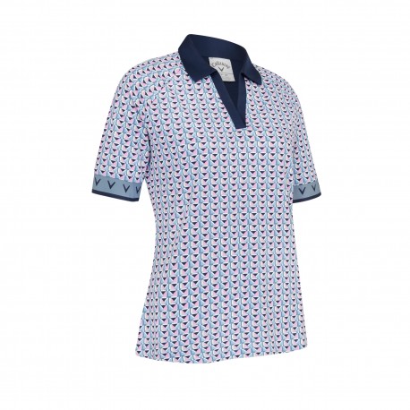 Callaway Chev Geo 1/2 Sleeve dámské polo - Flintstone