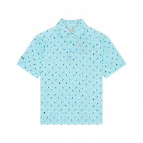 Callaway Dophin Texture Print dětské polo - Blue Radiance