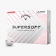 Callaway Supersoft Splatter Red 25 golfové míčky bílé, 12 ks