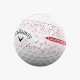 Callaway Supersoft Splatter Red 25 golfové míčky bílé, 12 ks