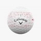 Callaway Supersoft Splatter Red 25 golfové míčky bílé, 12 ks