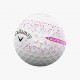 Callaway Supersoft Splatter Pink 25 golfové míčky bílé, 12 ks