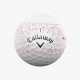 Callaway Supersoft Splatter Pink 25 golfové míčky bílé, 12 ks