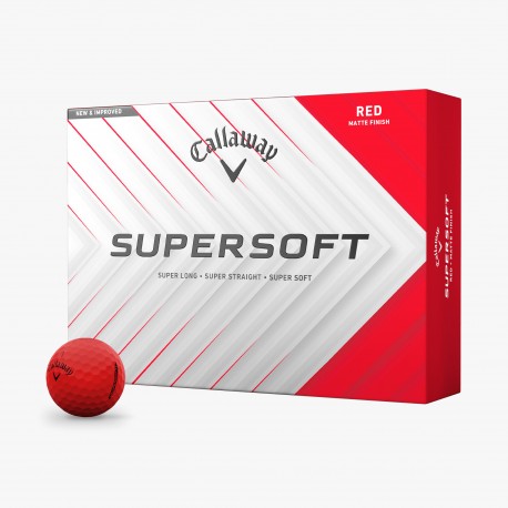 Callaway Supersoft Matte Red 25 golfové míčky červené, 12 ks