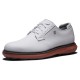 FootJoy Traditions Spikeless Blucher pánské golfové boty - White/White/Brick