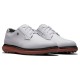 FootJoy Traditions Spikeless Blucher pánské golfové boty - White/White/Brick