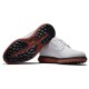 FootJoy Traditions Spikeless Blucher pánské golfové boty - White/White/Brick