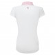 FootJoy Cap Sleeve Print Trim Lisle dámské polo - White/Pink Lemonade