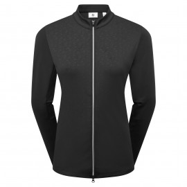 FootJoy Full-Zip Debossed Midlayer dámská mikina - Black FootJoy Full-Zip Debossed Midlayer dámská mikina - Black