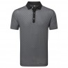 FootJoy Checker Print Lisle pánské polo - Black/White