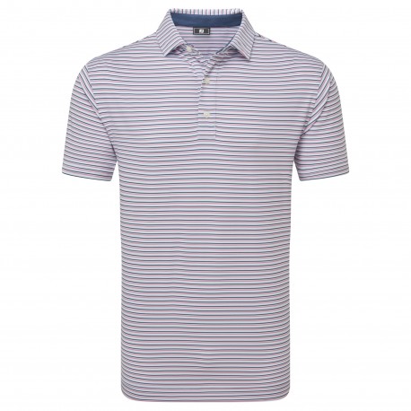 FootJoy Balance Stripe Lisle pánské polo - Skyway