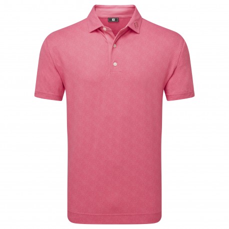 FootJoy Speckle Print Pique pánské polo - Pink Lemonade