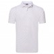 FootJoy Bounce Print Pique pánské polo - White/Hibiscus/Flint
