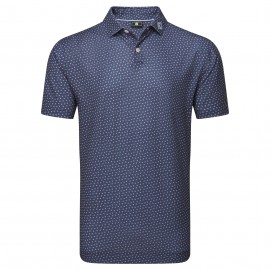 FootJoy Bounce Print Pique pánské polo - Dark Denim