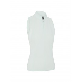 Callaway Sleeveless Rib Play Zip Mock dámské polo - Salt Air