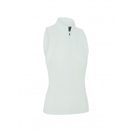 Callaway Sleeveless Rib Play Zip Mock dámské polo - Salt Air