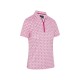 Callaway Deco Geo Print Mesh Insert dámské polo - Fuchsia Purple