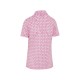 Callaway Deco Geo Print Mesh Insert dámské polo - Fuchsia Purple