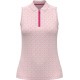 Callaway Sleeveless Deco Geo Print Mesh Insert dámské polo - Fuchsia Purple